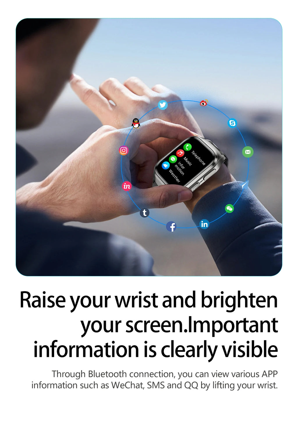 Airbag ECG Smart Watch with NFC
