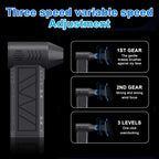 130,000 RPM Rechargeable Air Duster – 3-Speed LED Blower