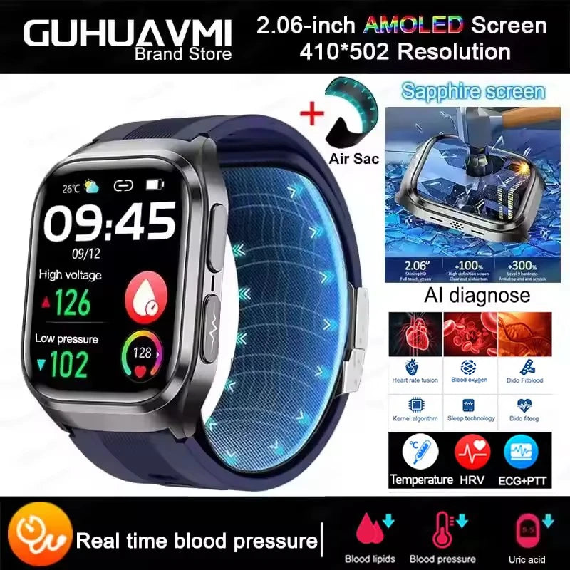 Air Pump Blood Pressure Smart Watch