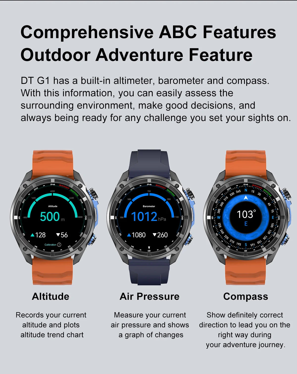 GPS Offline Map Smart Watch – 1000mAh
