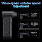 130,000 RPM Rechargeable Air Duster – 3-Speed LED Blower