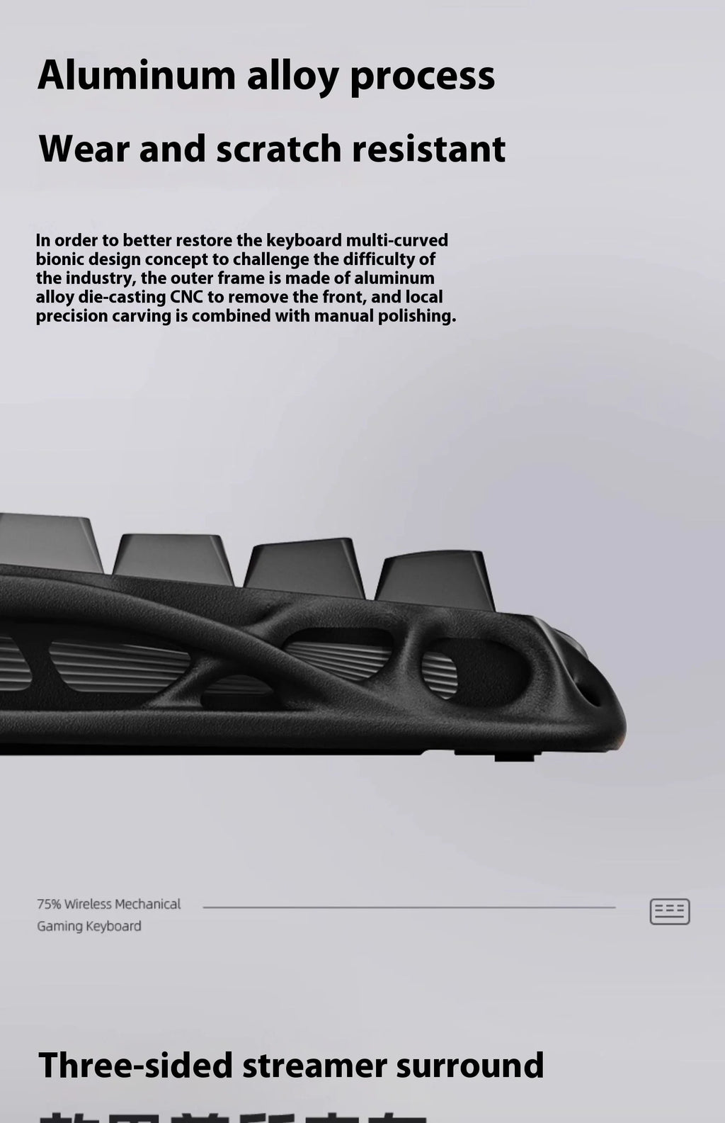 GravaStar K1 75 Tri-Mode Wireless Mechanical Gaming Keyboard