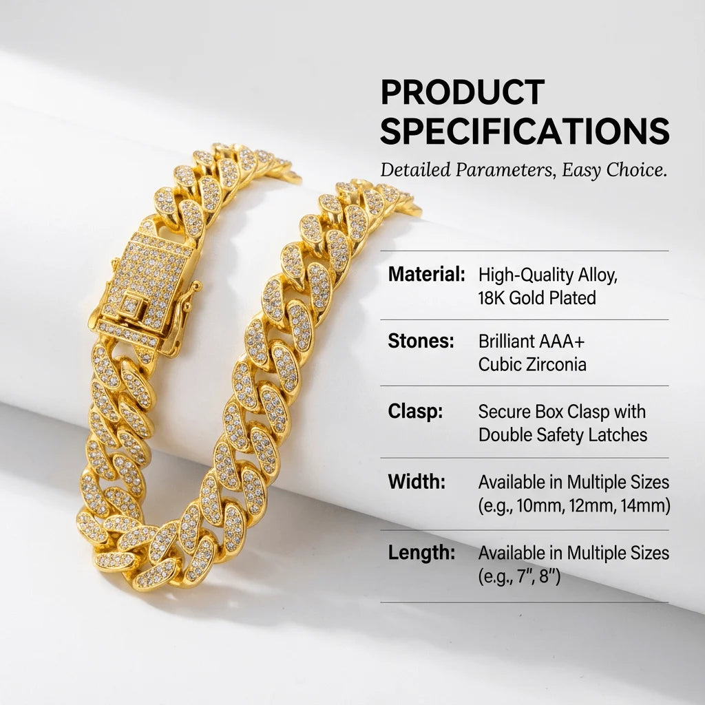 Gold Cuban Chain Dog Collar