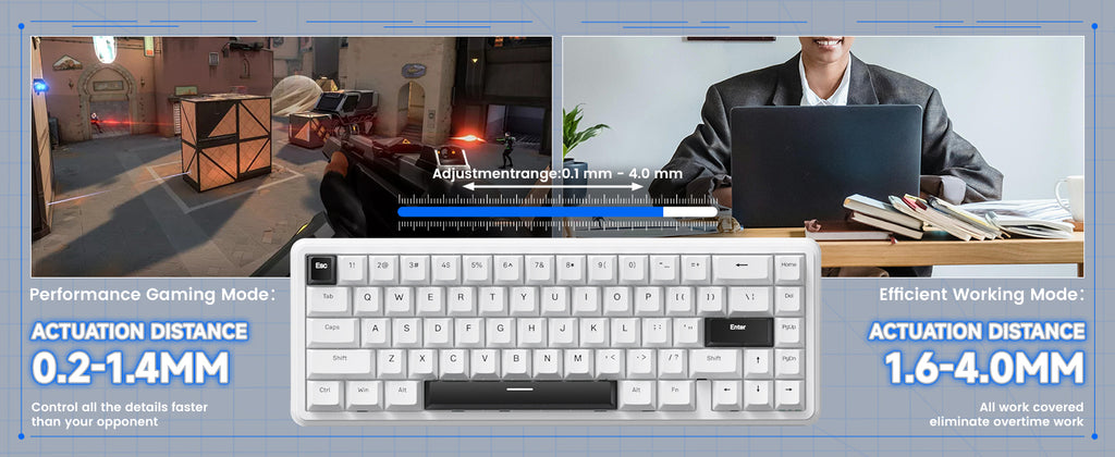 ATTACK SHARK X65 HE 65% Gaming Keyboard 8000Hz RGB
